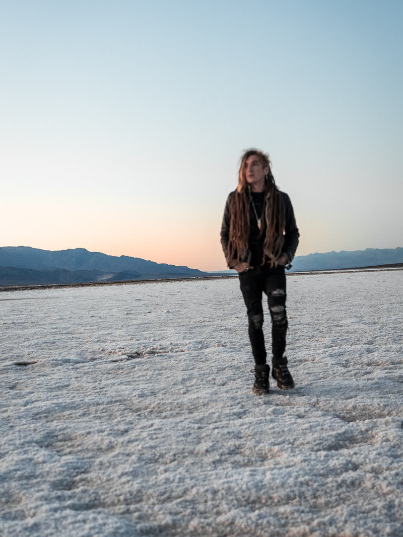 Walking the salt at last light
