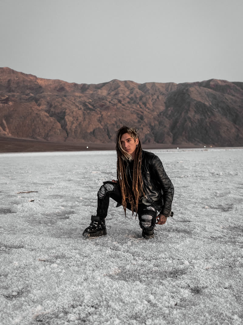 Crouched on the cracked salt crust