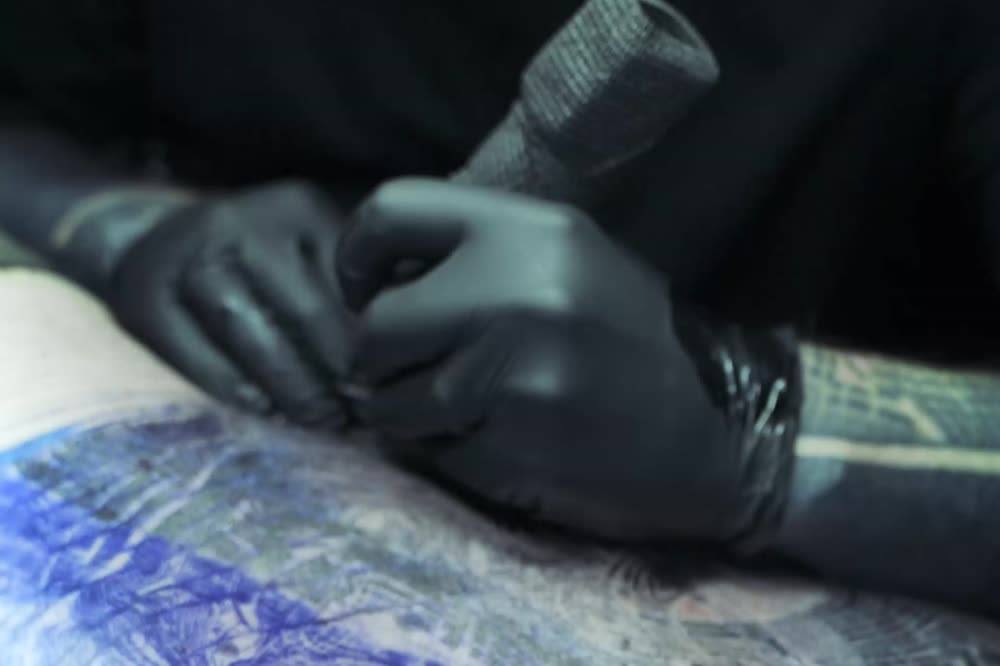 The artist leaning into a long session